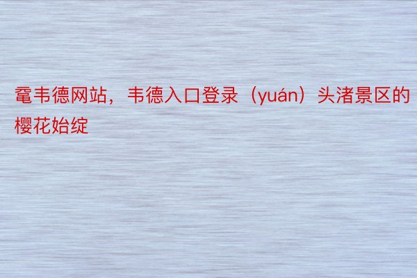 鼋韦德网站，韦德入口登录（yuán）头渚景区的樱花始绽